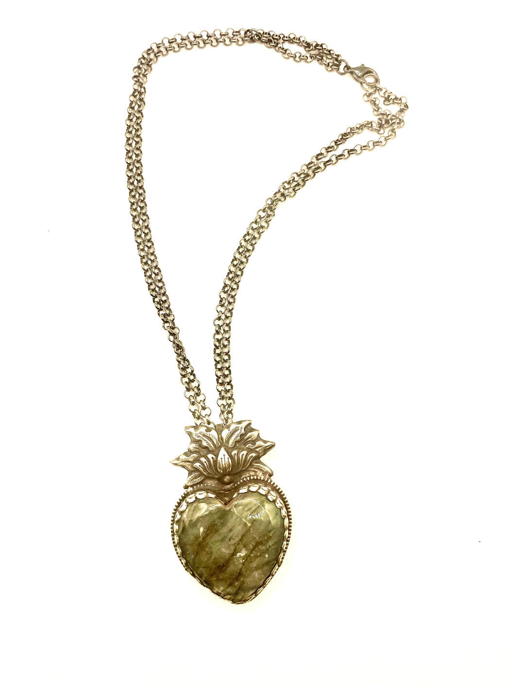 Labradorite Heart Necklace